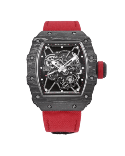 Super Clone Richard Mille RM 35-01 Richard Mille Rafa Cacbon NTPT White Strap 42mm