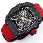 Super Clone Richard Mille RM 35-01 Richard Mille Rafa Cacbon NTPT White Strap 42mm — case and bezel