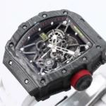Super Clone Richard Mille RM 35-01 Richard Mille Rafa Cacbon NTPT White Strap 42mm — clasp and links