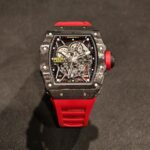 Super Clone Richard Mille RM 35-02 Carbon TPT Purple AR Sapphire Rubber Strap