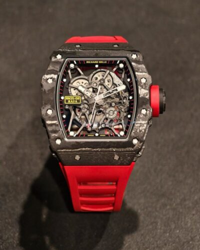 Super Clone Richard Mille RM 35-02 Carbon TPT Purple AR Sapphire Rubber Strap