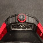 Super Clone Richard Mille RM 35-02 Carbon TPT Purple AR Sapphire Rubber Strap — case and bezel