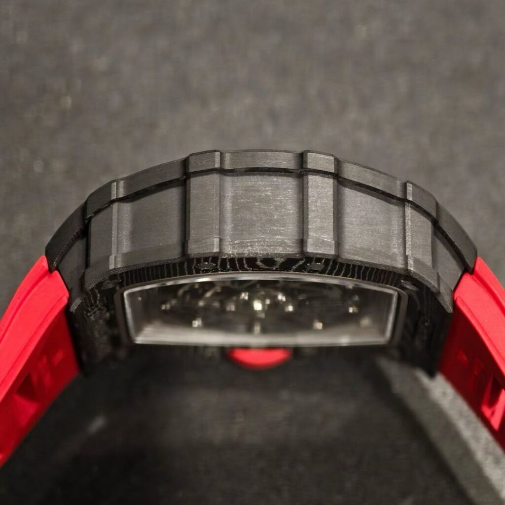 Super Clone Richard Mille RM 35-02 Carbon TPT Purple AR Sapphire Rubber Strap — bracelet detail