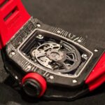 Super Clone Richard Mille RM 35-02 Carbon TPT Purple AR Sapphire Rubber Strap — clasp and links