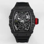 Super Clone Richard Mille RM 35-02 Richard Mille Rafael Nadal NTPT Carbon Full Black — bracelet detail