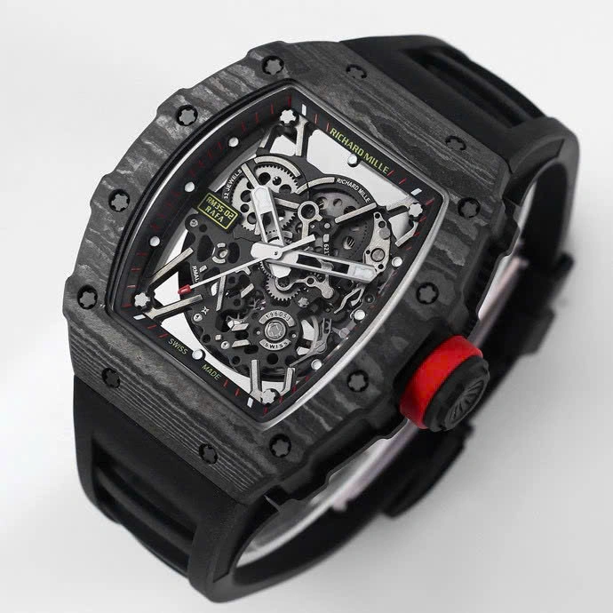 Super Clone Richard Mille RM 35-02 Richard Mille Rafael Nadal NTPT Carbon Full Black — clasp and links