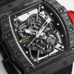Super Clone Richard Mille RM 35-02 Richard Mille Rafael Nadal NTPT Carbon Full Black — movement / caseback view