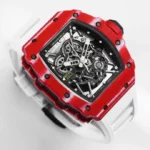 Super Clone Richard Mille RM 35-02 Richard Mille Rafael Nadal Red White Strap Carbon — case and bezel