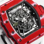 Super Clone Richard Mille RM 35-02 Richard Mille Rafael Nadal Red White Strap Carbon — side profile