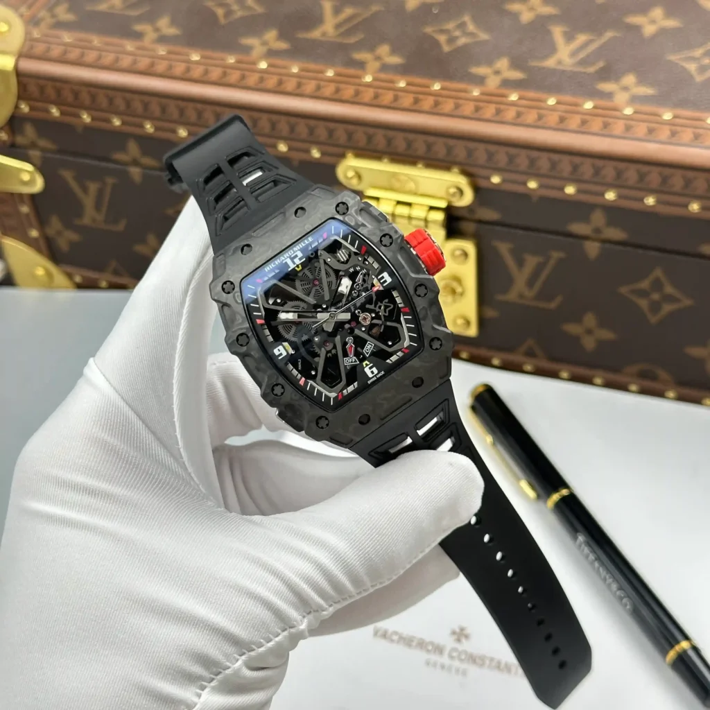 Super Clone Richard Mille RM 35-03 Richard Mille Rafael Nadal Carbon TPT 43mm – — dial close-up