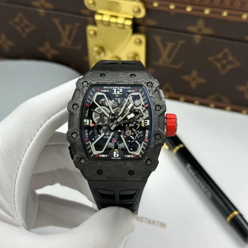 Super Clone Richard Mille RM 35-03 Richard Mille Rafael Nadal Carbon TPT 43mm – — case and bezel