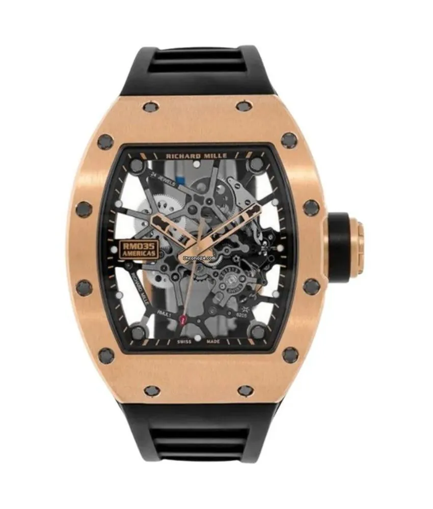 Super Clone Richard Mille RM 35 Richard Mille Americas Rose Gold Toro Limited Edition