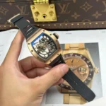 Super Clone Richard Mille RM 35 Richard Mille Americas Rose Gold Toro Limited Edition — dial close-up