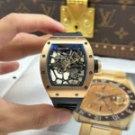 Super Clone Richard Mille RM 35 Richard Mille Americas Rose Gold Toro Limited Edition — case and bezel