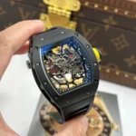 Super Clone Richard Mille RM 35 Richard Mille Americas Toro 42mm Black Ceramic – — case and bezel