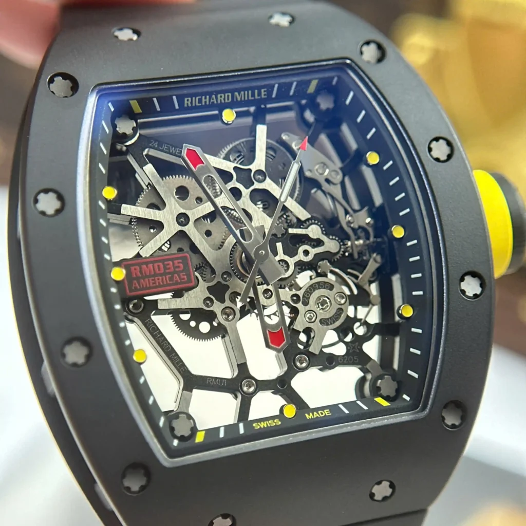 Super Clone Richard Mille RM 35 Richard Mille Americas Toro 42mm Black Ceramic – — side profile
