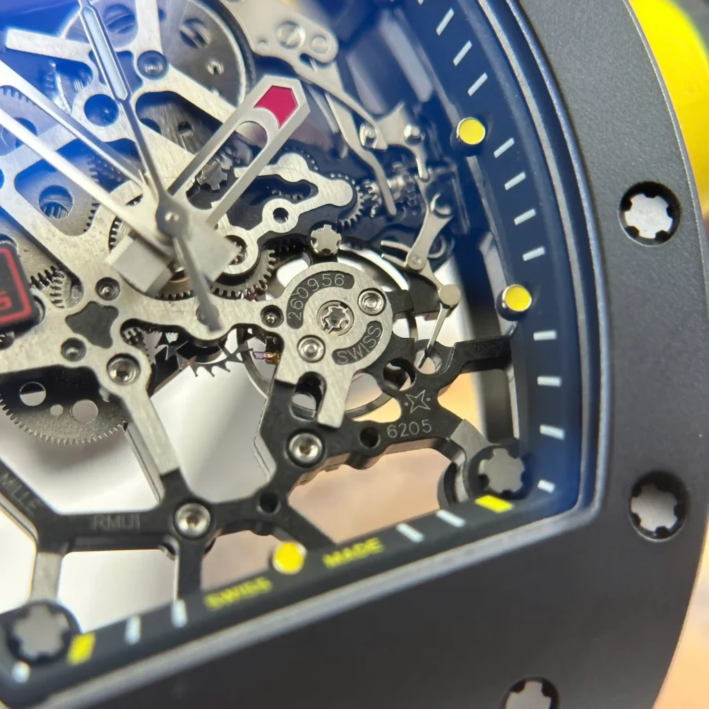 Super Clone Richard Mille RM 35 Richard Mille Americas Toro 42mm Black Ceramic – — clasp and links