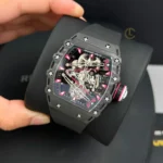 Super Clone Richard Mille RM 38-02 Richard Mille Bubba Watson Tourbillon 42mm Carbon — dial close-up