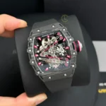 Super Clone Richard Mille RM 38-02 Richard Mille Bubba Watson Tourbillon 42mm Carbon — case and bezel