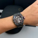 Super Clone Richard Mille RM 38-02 Richard Mille Bubba Watson Tourbillon 42mm Carbon — bracelet detail