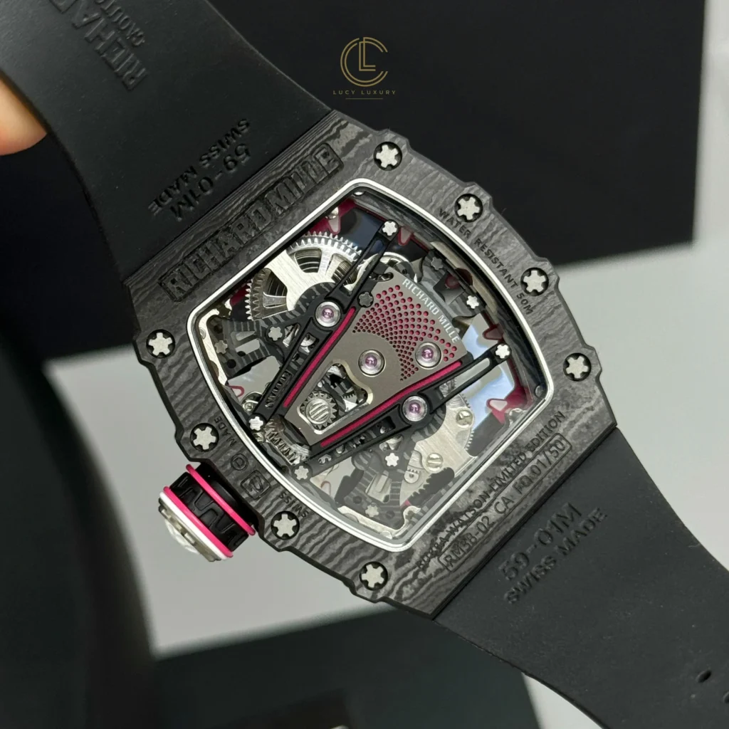 Super Clone Richard Mille RM 38-02 Richard Mille Bubba Watson Tourbillon 42mm Carbon — side profile