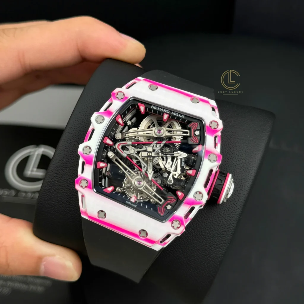 Super Clone Richard Mille RM 38-02 Richard Mille Bubba Watson Tourbillon Manual Winding 42mm — case and bezel