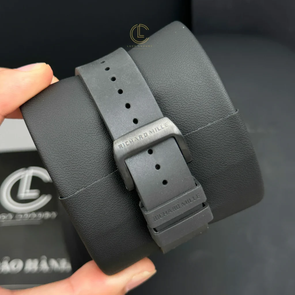 Super Clone Richard Mille RM 38-02 Richard Mille Bubba Watson Tourbillon Manual Winding 42mm — on leather display