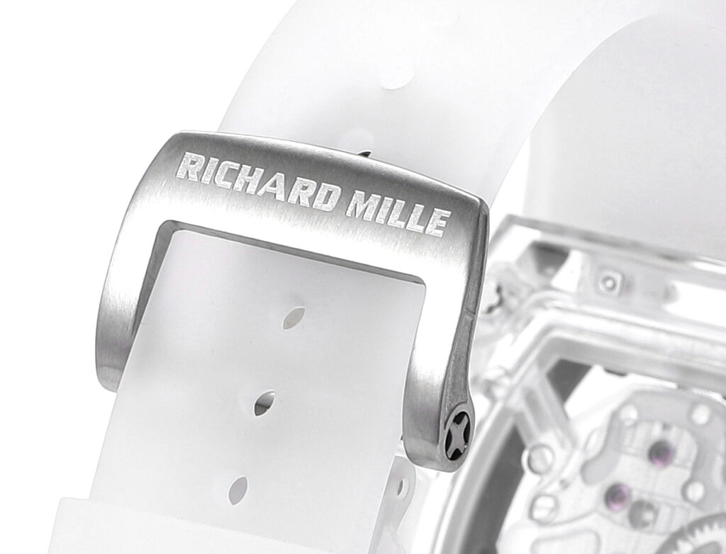 Super Clone Richard Mille RM 52-01 Transparent Skull Tourbillon Rubber Strap — view 9