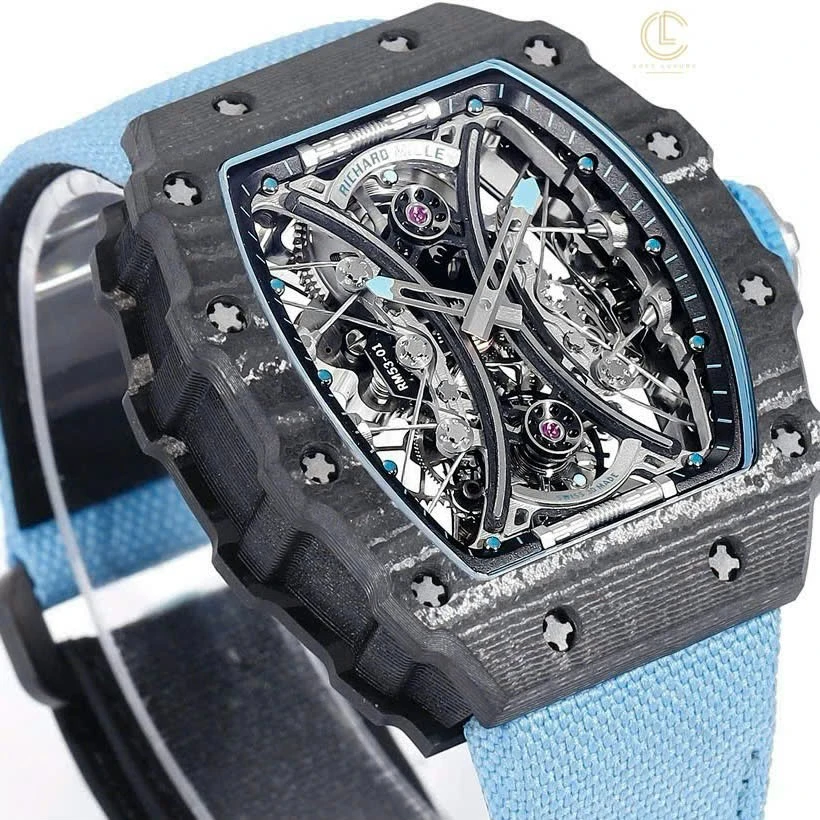 Super Clone Richard Mille RM 53-01 Richard Mille Pablo Mac Donough 42mm Carbon — case and bezel