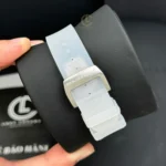 Super Clone Richard Mille 42mm Steel — on leather display