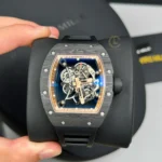 Super Clone Richard Mille RM 55 Richard Mille Asia Manual Winding Bubba Watson 42MM — case and bezel
