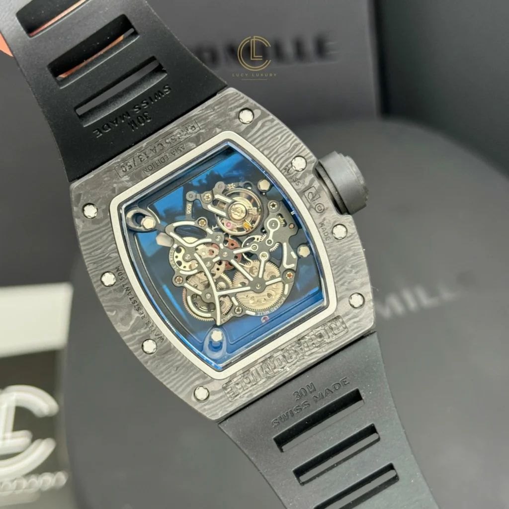 Super Clone Richard Mille RM 55 Richard Mille Asia Manual Winding Bubba Watson 42MM — side profile