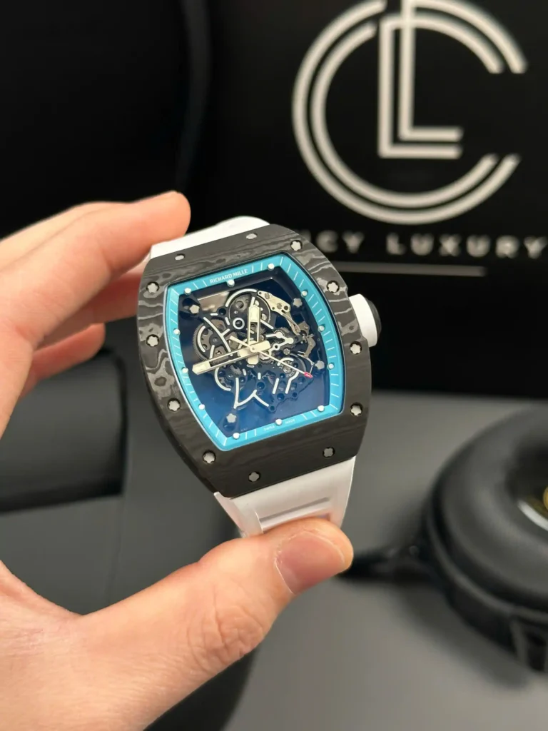 Super Clone Richard Mille RM 55 Richard Mille Asia Manual Winding Bubba Watson Carbon — case and bezel