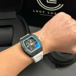 Super Clone Richard Mille RM 55 Richard Mille Asia Manual Winding Bubba Watson Carbon — clasp and links