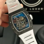 Super Clone Richard Mille RM 55 Richard Mille Asia Manual Winding Bubba Watson Carbon — movement / caseback view