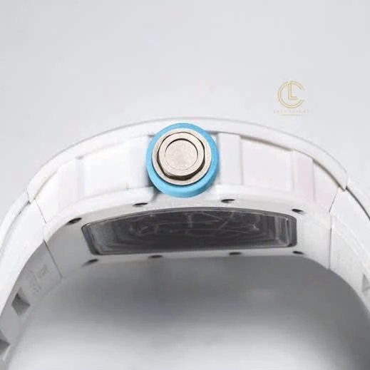 Super Clone Richard Mille RM 55 Richard Mille BLUE 42mm Ceramic — side profile