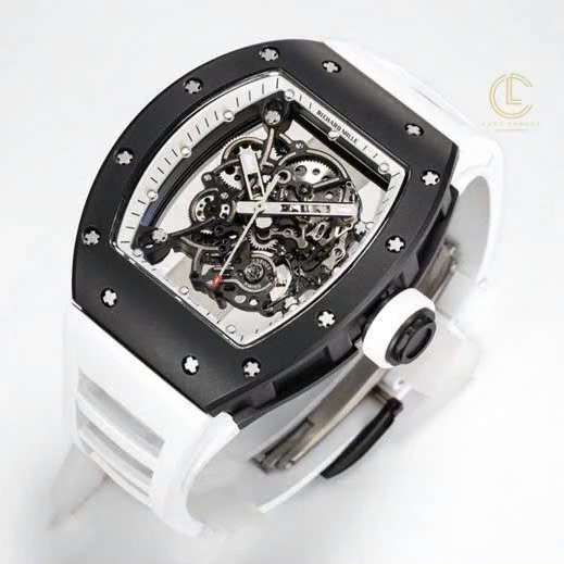 Super Clone Richard Mille RM 55 Richard Mille Black Bubba Watson 42mm Ceramic — dial close-up
