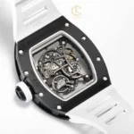 Super Clone Richard Mille RM 55 Richard Mille Black Bubba Watson 42mm Ceramic — clasp and links