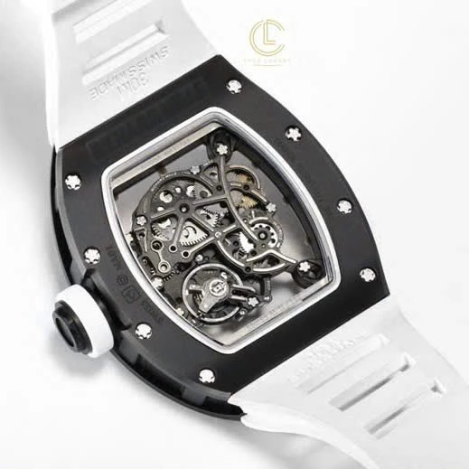 Super Clone Richard Mille RM 55 Richard Mille Black Bubba Watson 42mm Ceramic — clasp and links