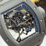 Super Clone Richard Mille RM 55 Richard Mille Bubba Watson Titanium Gray Carbon – — case and bezel