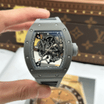 Super Clone Richard Mille RM 55 Richard Mille Bubba Watson Titanium Gray Carbon – — clasp and links