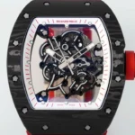 Super Clone Richard Mille RM 55 Richard Mille DARK-NTPT 42mm Carbon Tinh Chỉnh — case and bezel