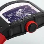 Super Clone Richard Mille RM 55 Richard Mille DARK-NTPT 42mm Carbon Tinh Chỉnh — on leather display