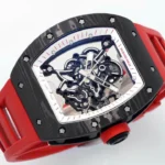 Super Clone Richard Mille RM 55 Richard Mille DARK-NTPT 42mm Carbon Tinh Chỉnh — movement / caseback view