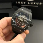 Super Clone Richard Mille RM 55 Richard Mille Manual Winding Bubba Watson 42mm Black — bracelet detail