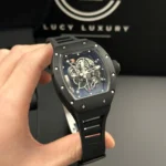 Super Clone Richard Mille RM 55 Richard Mille Manual Winding Bubba Watson 42mm Black — side profile