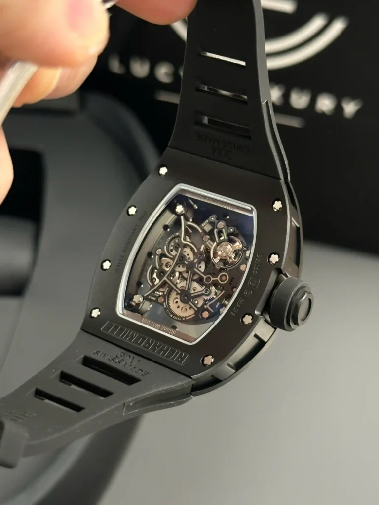 Super Clone Richard Mille RM 55 Richard Mille Manual Winding Bubba Watson 42mm Black — view 9