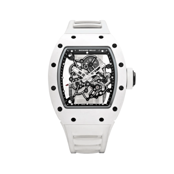 Super Clone Richard Mille RM 55 Richard Mille Manual Winding Bubba Watson 42mm White