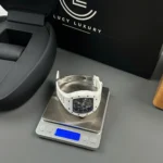 Super Clone Richard Mille RM 55 Richard Mille Manual Winding Bubba Watson 42mm White — dial close-up