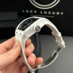 Super Clone Richard Mille RM 55 Richard Mille Manual Winding Bubba Watson 42mm White — clasp and links